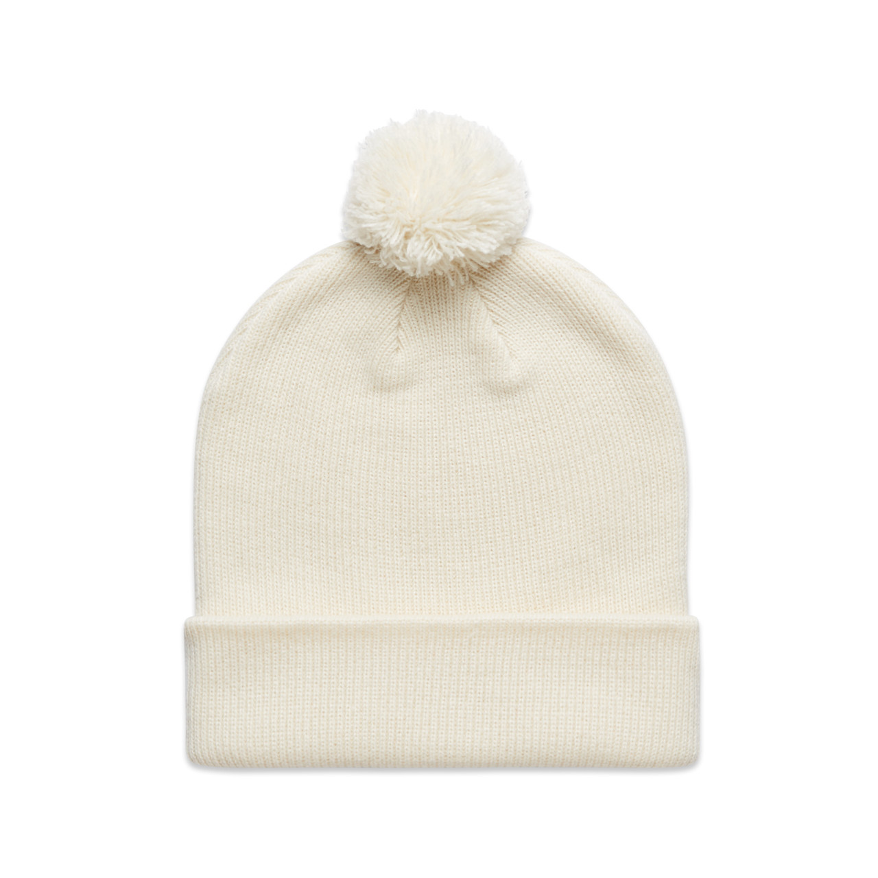 Pom Pom Beanie — Ecru