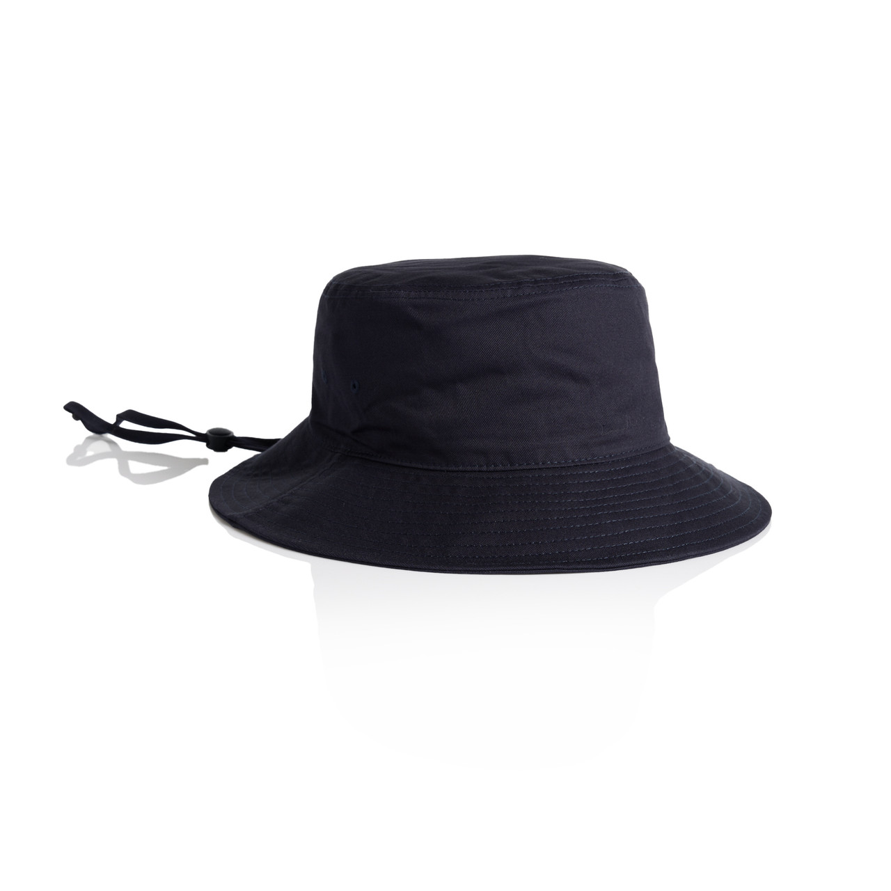 Wide Brim Bucket Hat — Navy