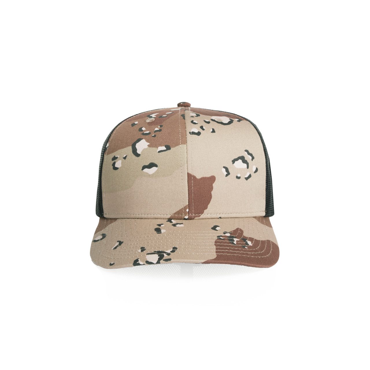 Mesh Contrast Camo Cap — Desert Camo/Black