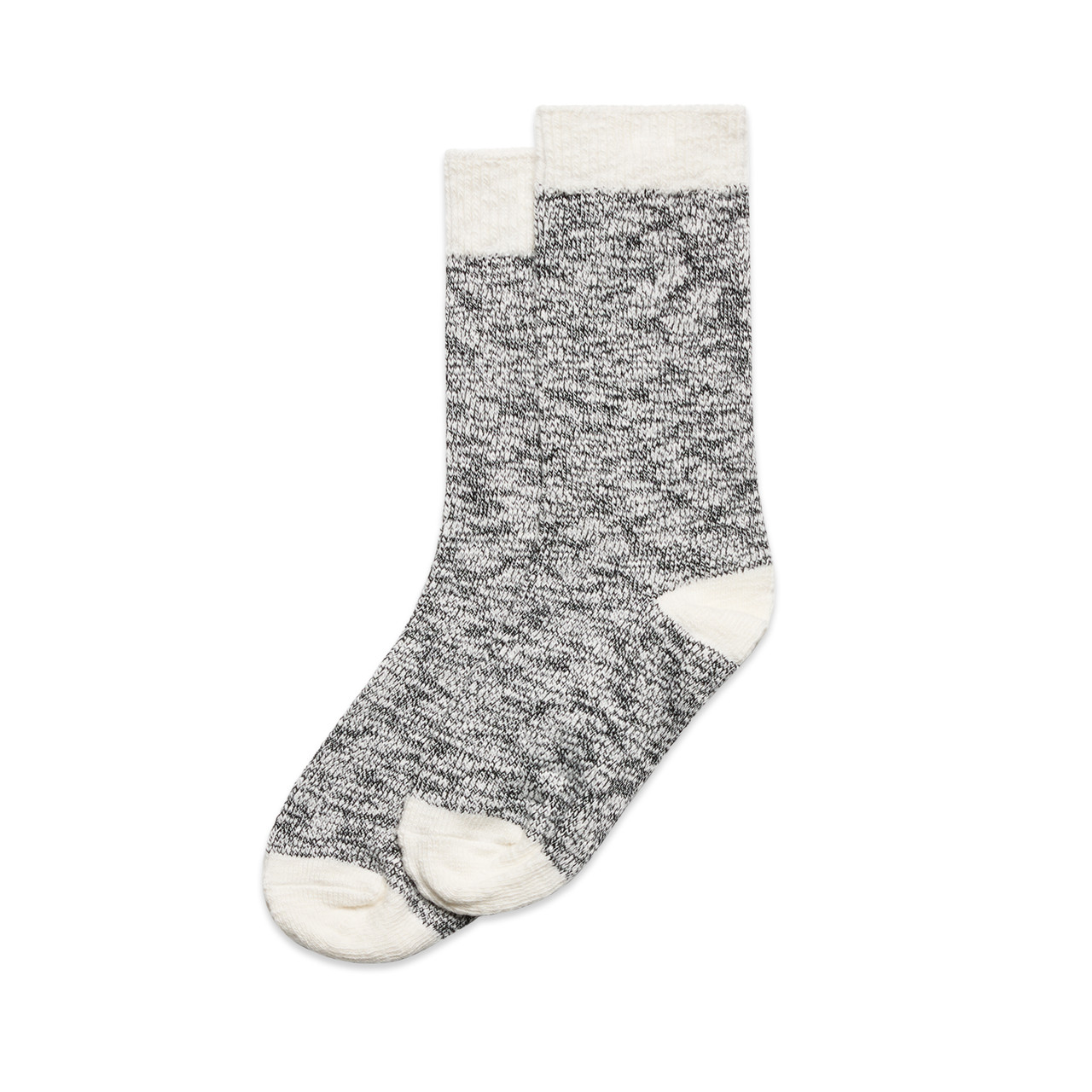 Slub Socks (2 Pairs) — Black/Natural