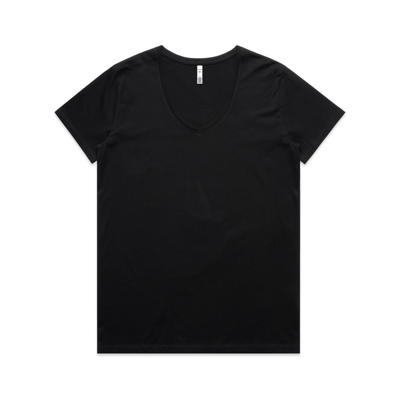 Wo's Maple V Neck Tee — Black