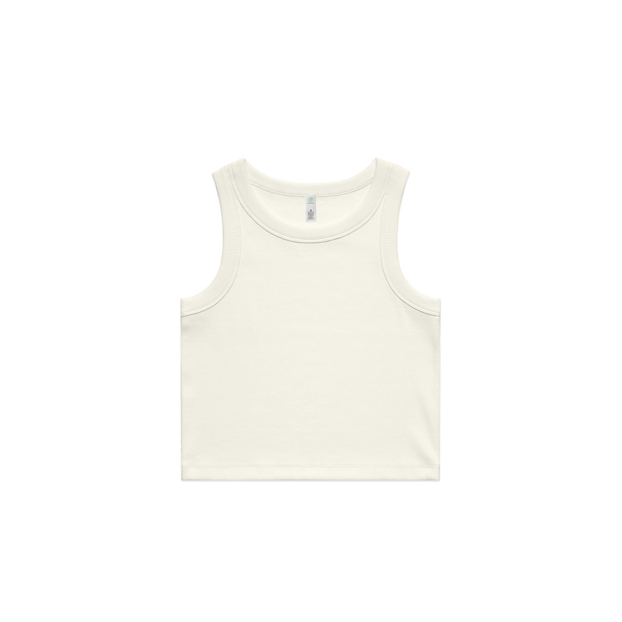 Wo's Organic Rib Crop Tank — Ecru