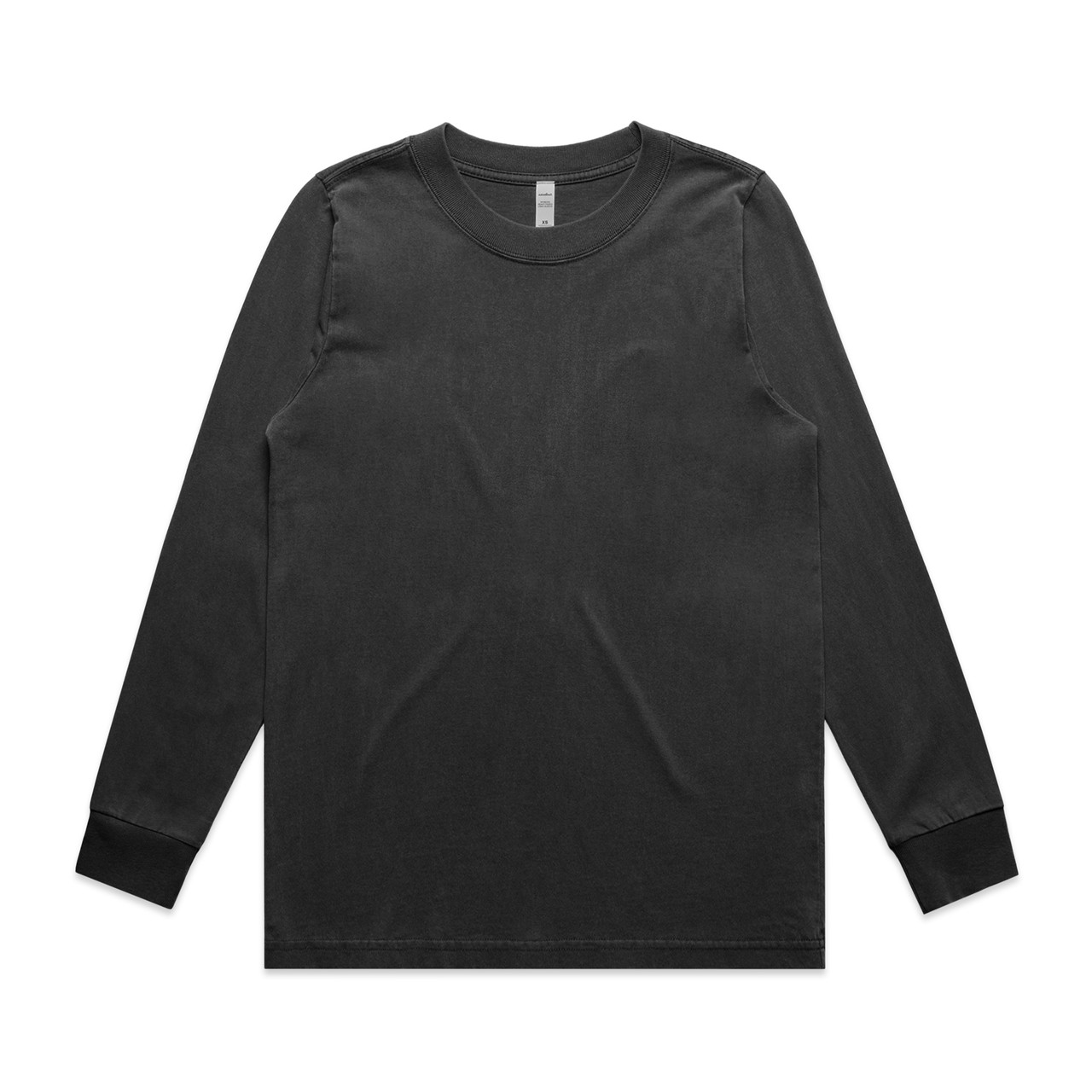 Wo's Heavy Faded L/S Tee — Faded Black
