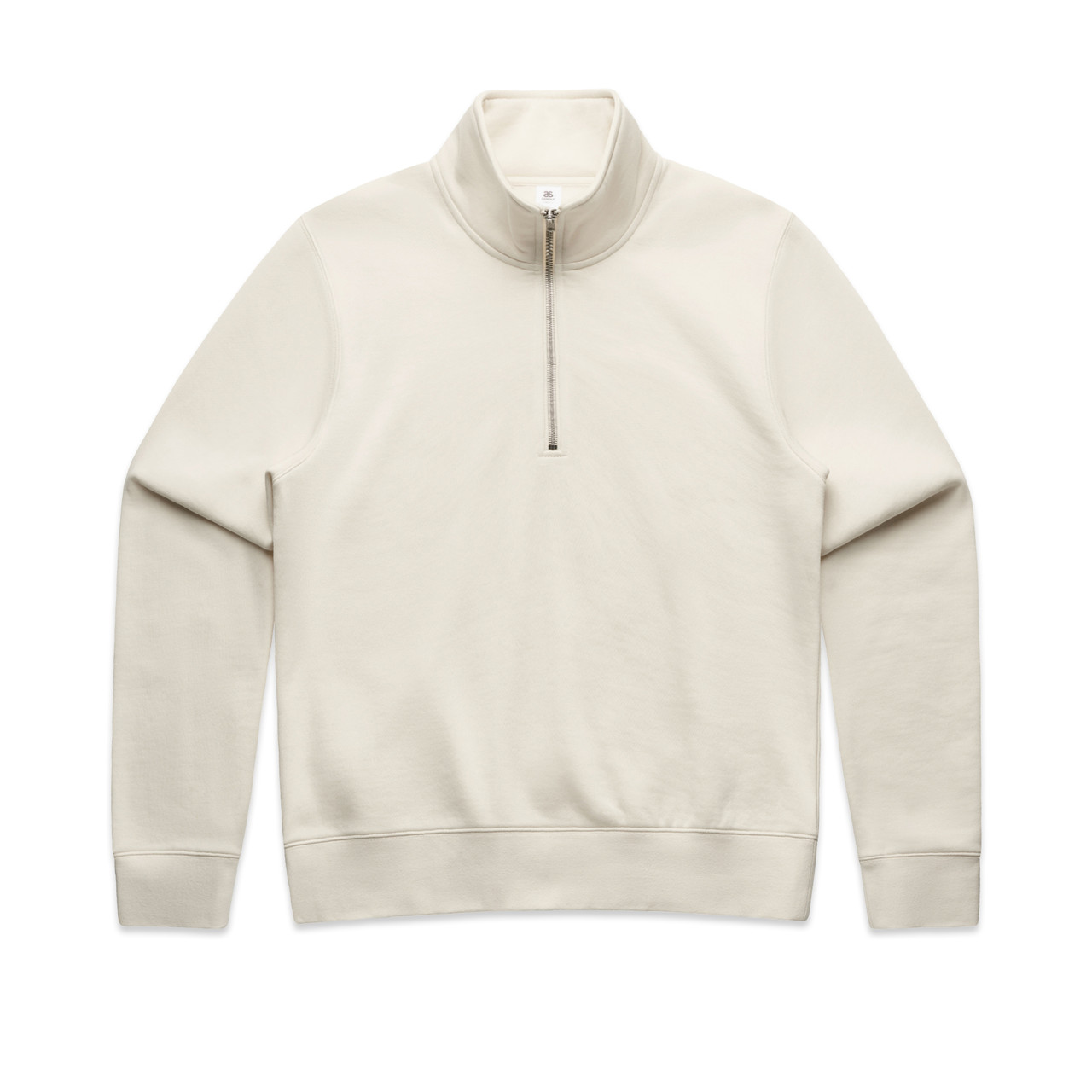Wo's Stencil Half Zip Crew — Ecru