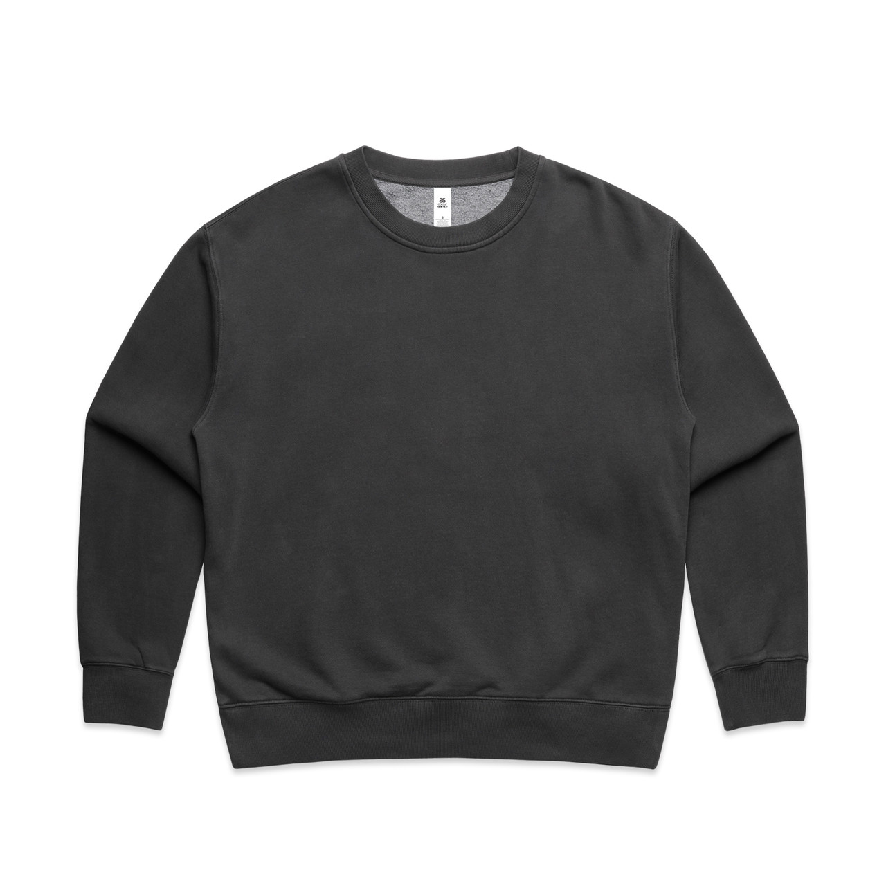 Wo's Relax Faded Crew — Faded Black
