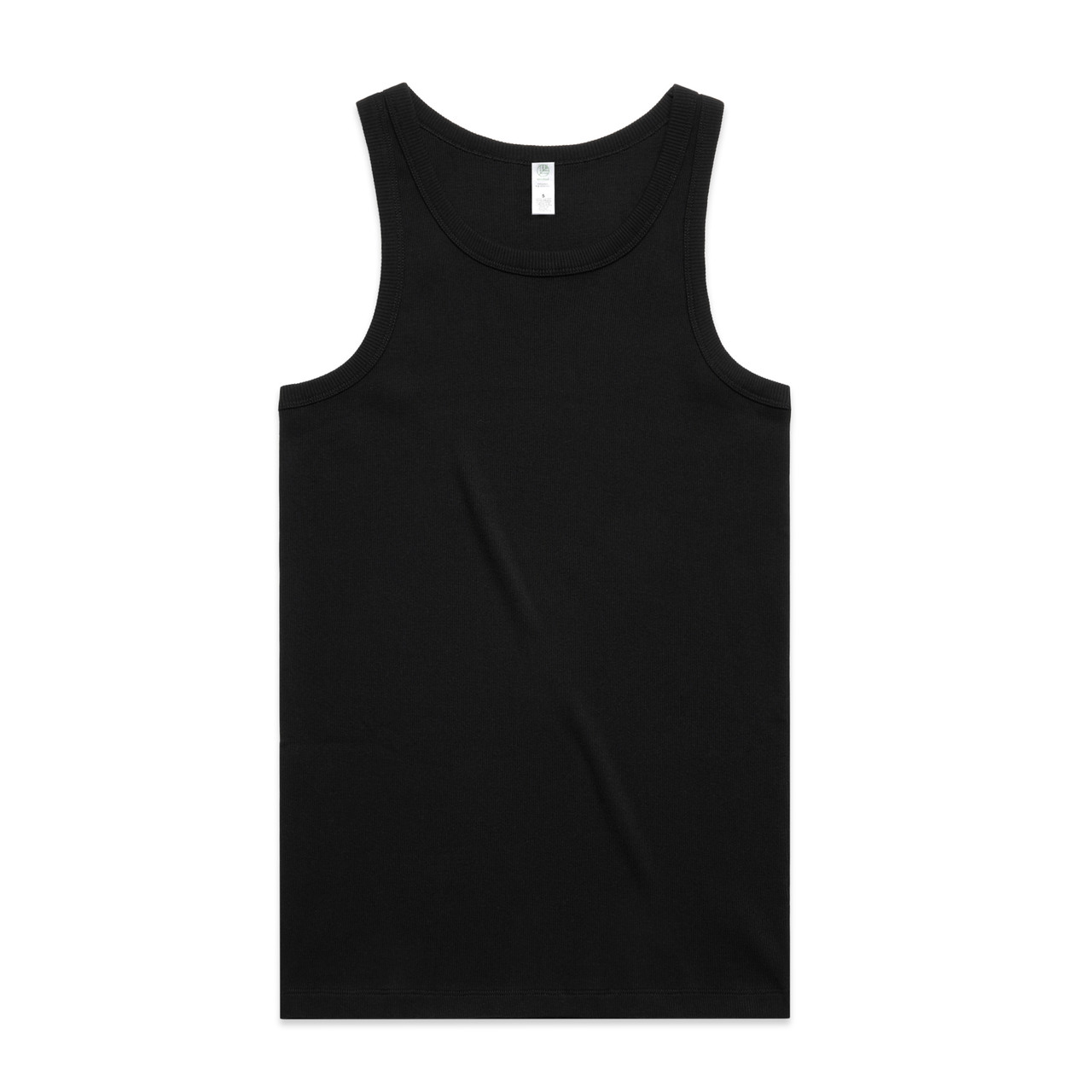 Organic Rib Singlet — Black