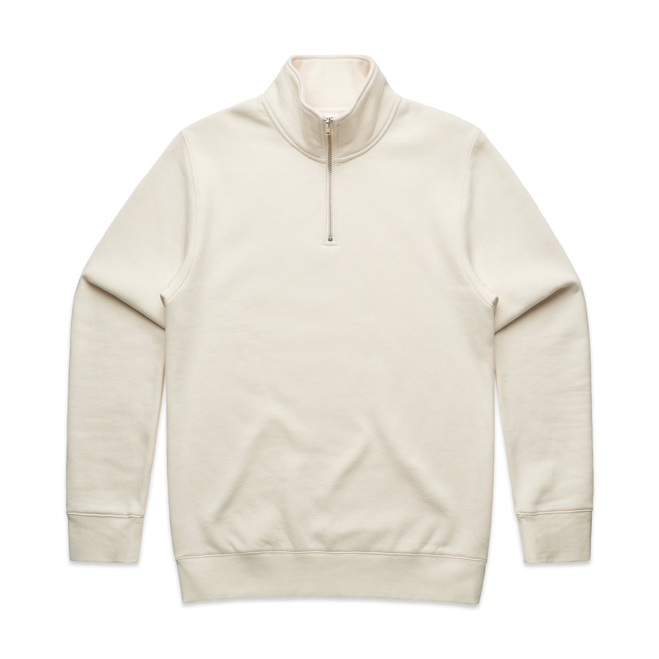 Stencil Half Zip Crew — Ecru
