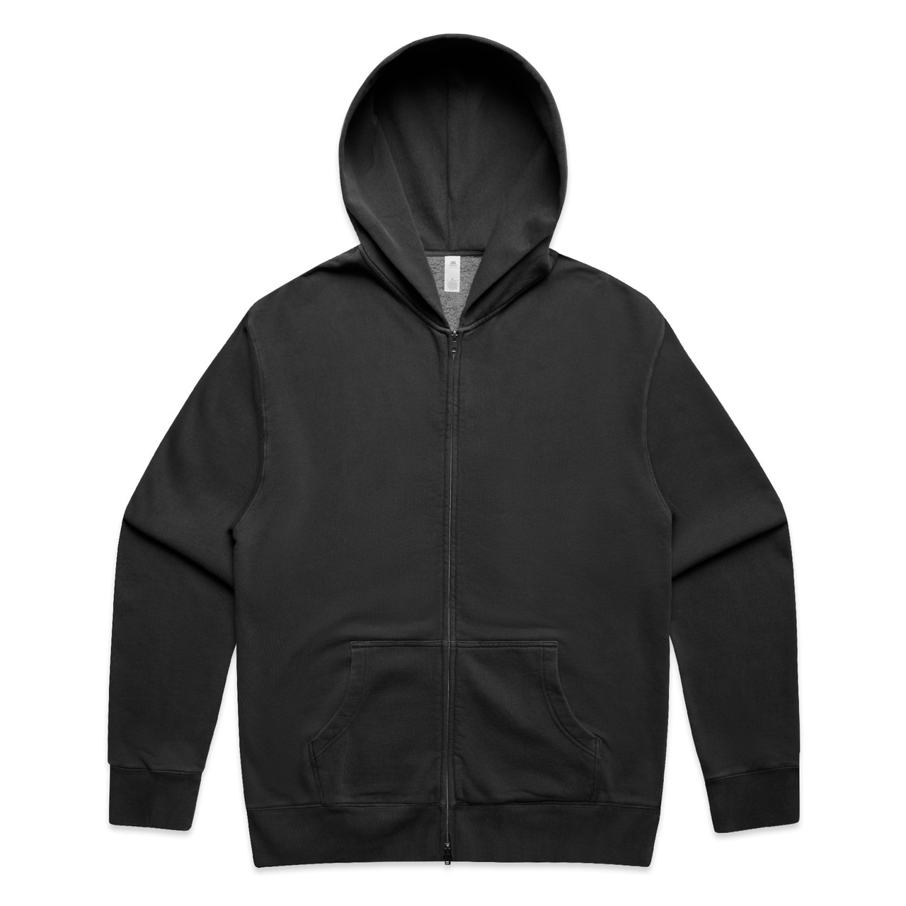 Relax Faded Zip Hood — Faded Black