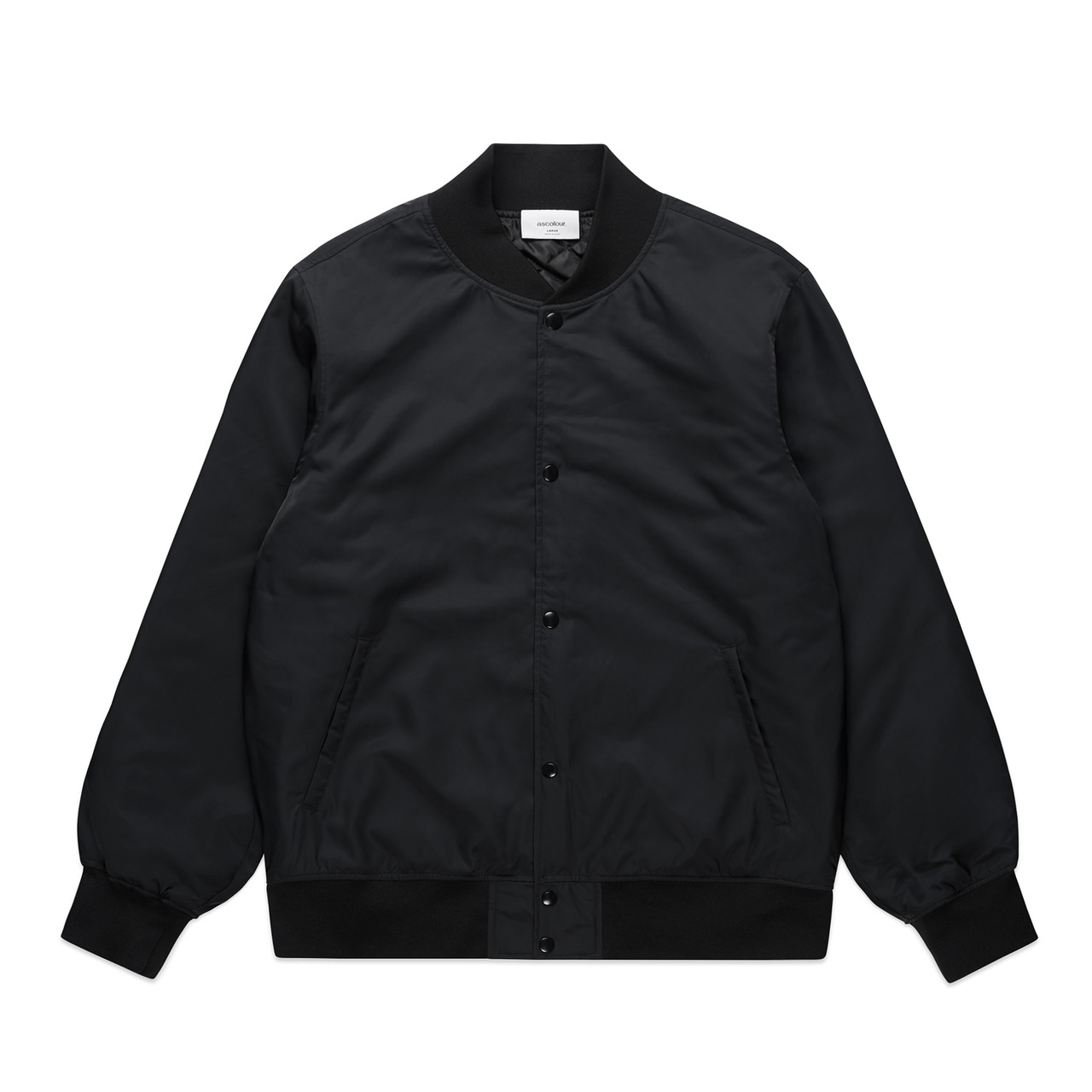 College Bomber Jacket — Black