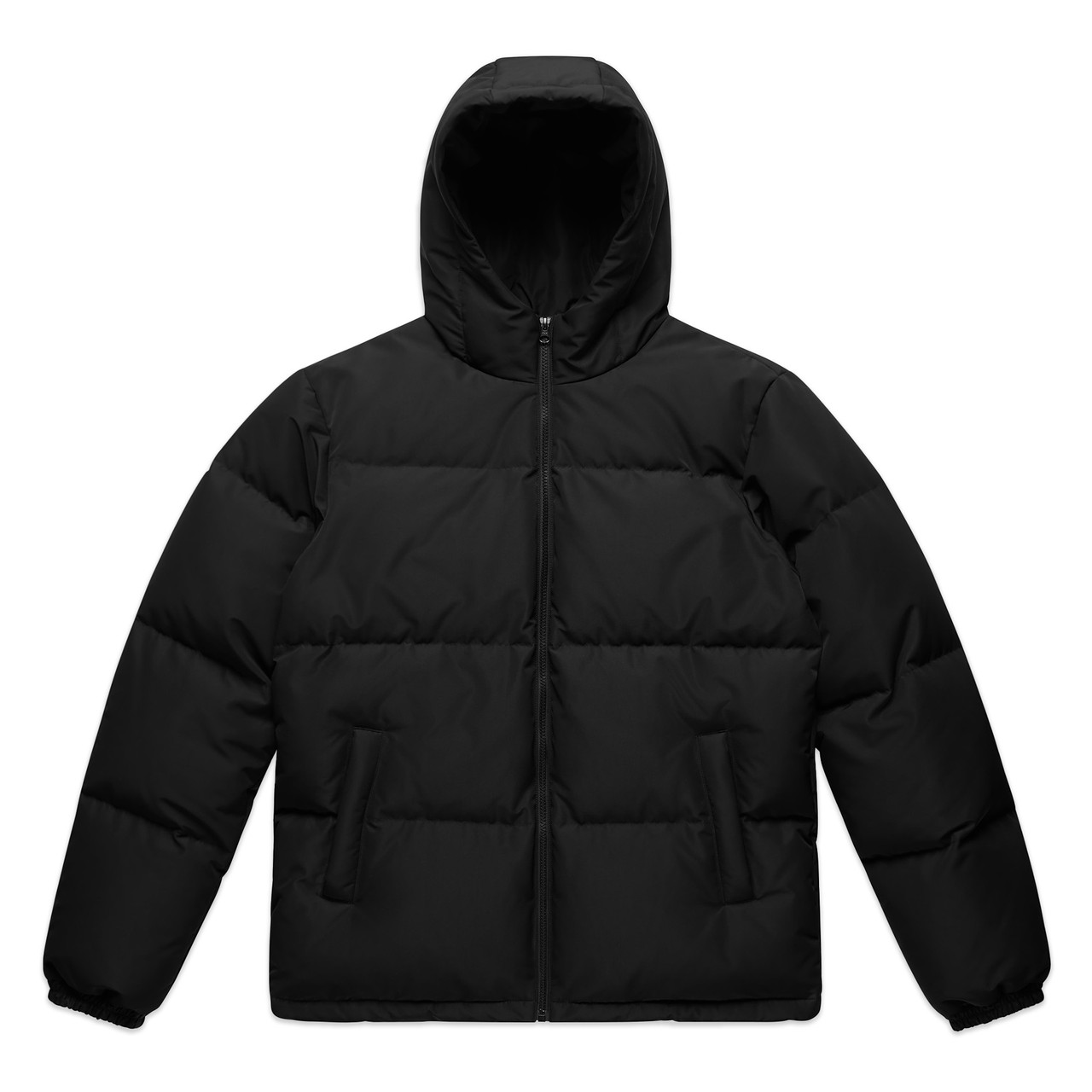 Hooded Puffer Jacket — Black