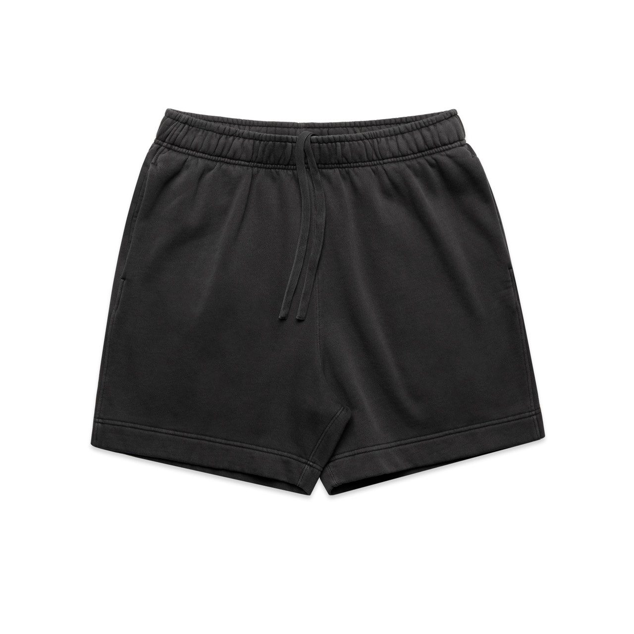 Relax Faded Track Shorts 18" — Faded Black